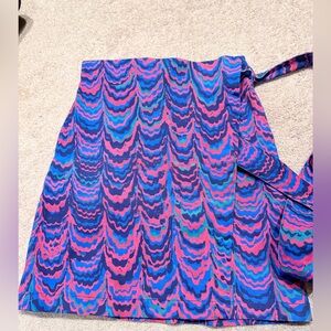 Anthropologie Porridge Printed Iris Wrap Cotton Mini Skirt Size S